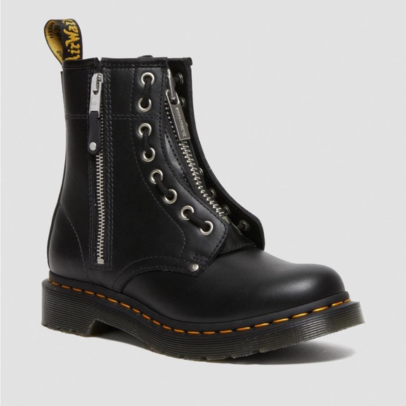 Dr. Martens WOMEN'S DOUBLE ZIP LEATHER LACE UP BOOTS - Picture 6 of 7